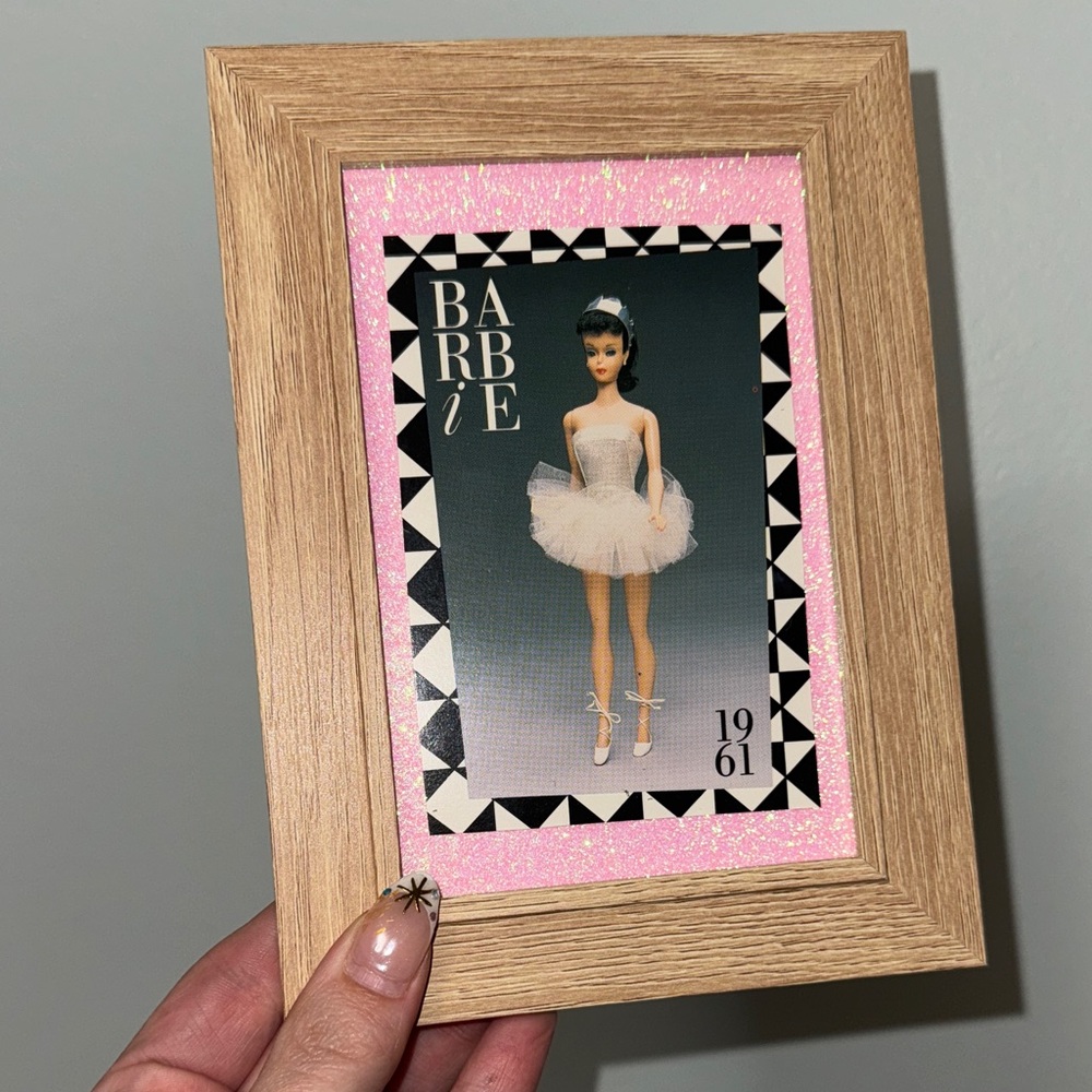 Vintage Framed Barbie Ballerina Wall Art